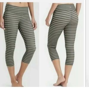 Athleta gray and soft green leggings